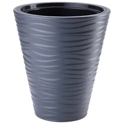 Flower Pot SAHARA Form Plastic 35cm 21L, black