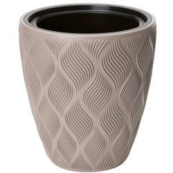 Puķu pods Flow 30cm 15.5L, brūns