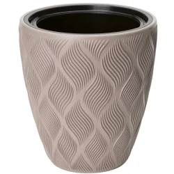Puķu pods Flow 30cm 15.5L, brūns