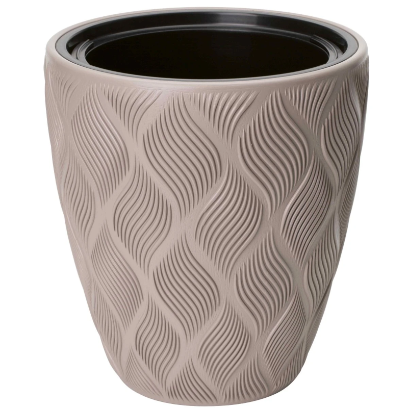 Puķu pods Flow 30cm 15.5L, brūns