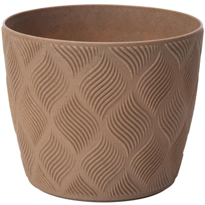 Puķu pods Flow Petit Eco 13cm, brūns