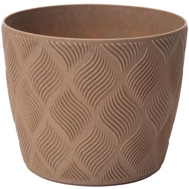 Puķu pods Flow Petit Eco 15cm, brūns