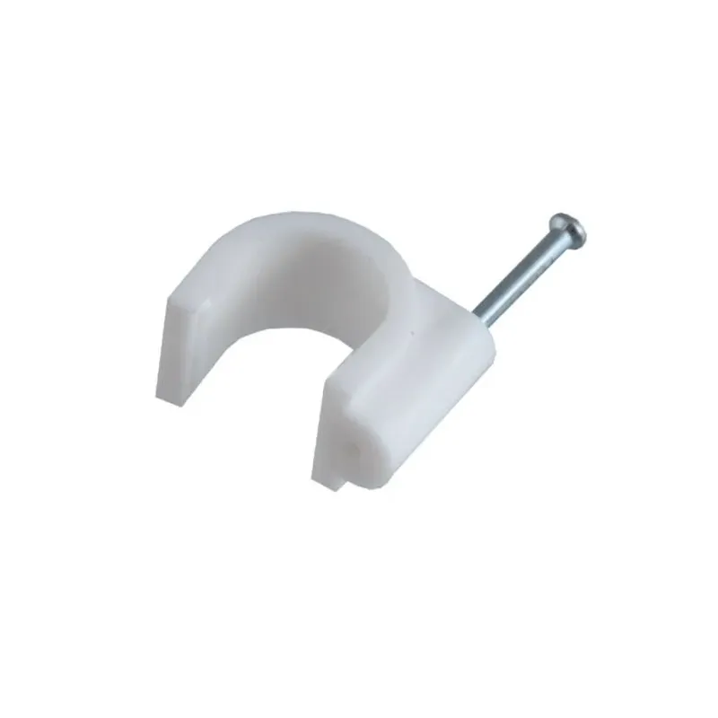 Kabeļklipsis 7mm 25gb balts