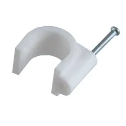 Kabeļklipsis 8mm 25gb balts