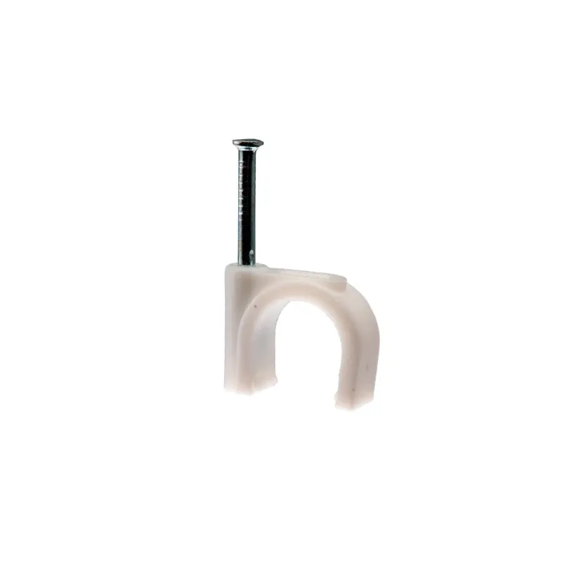 Kabeļklipsis 10mm 25gb balts