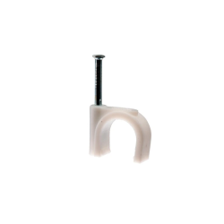 Kabeļklipsis 14mm 25gb balts