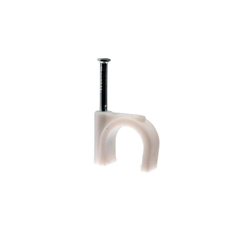 Kabeļklipsis 14mm 25gb balts