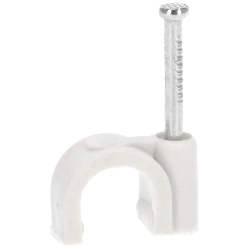Kabeļklipsis 12mm 25gb balts