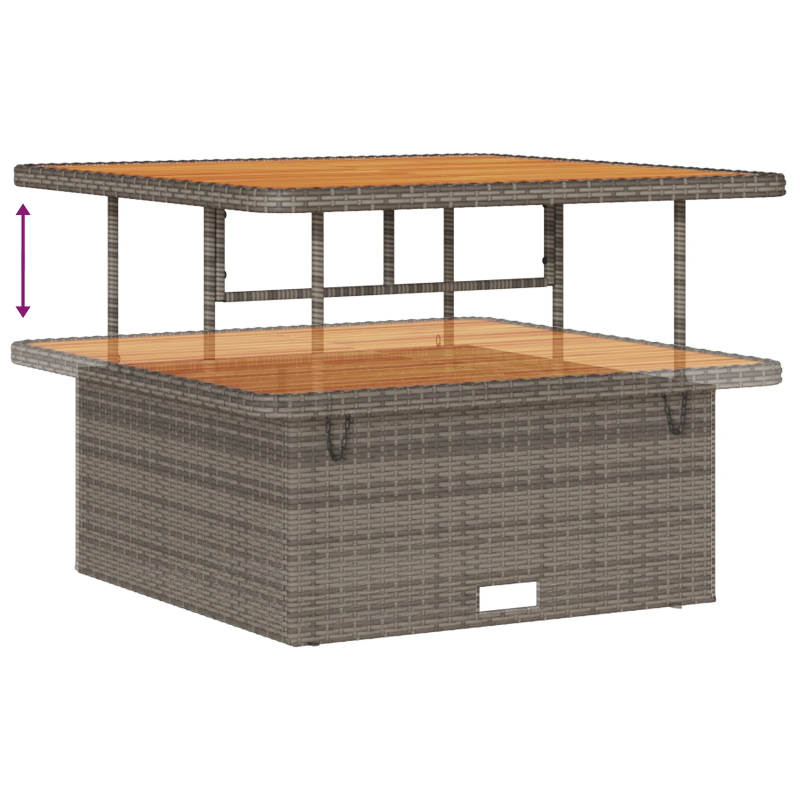 vidaXL Dārza dīvānu komplekts 8 pcs Pelēka Poliūtu rotangpalma