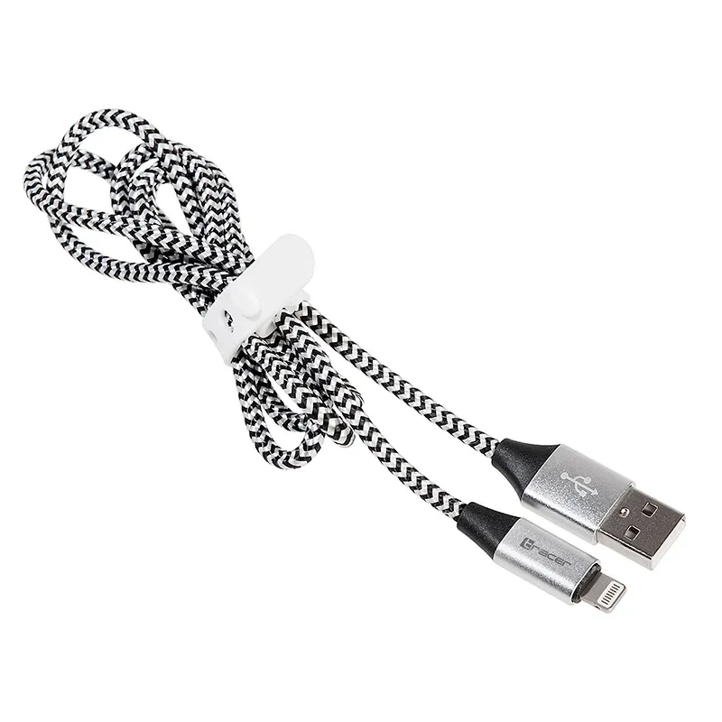 Tracer 46268 Lighting USB 2.0 Iphone AM 1m Black Silver