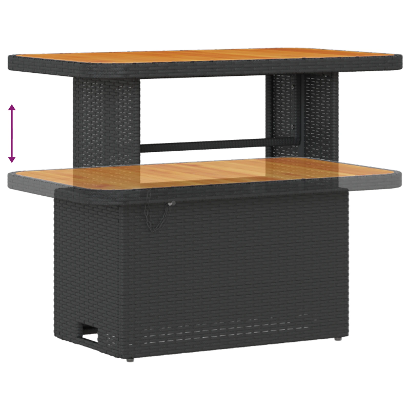 vidaXL Dārza dīvānu komplekts 11 pcs Melna poliratāns