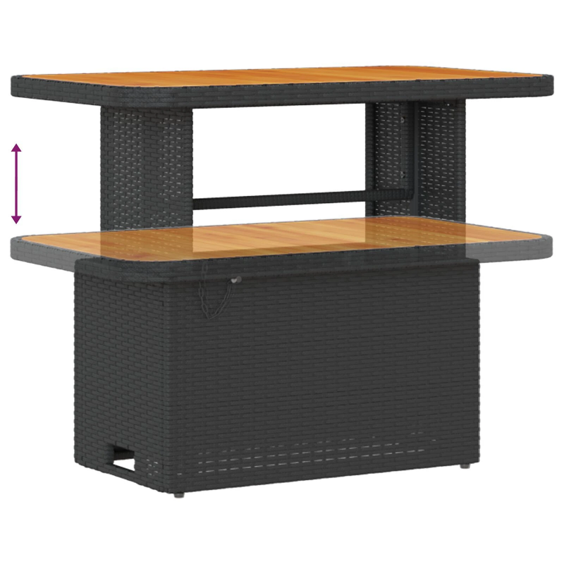 vidaXL Dārza dīvānu komplekts 10 pcs Melna Poliūtu rotangpalma