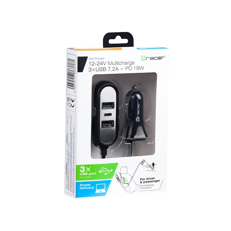 Tracer 46351 Multicharger With 3 USB 12-24V