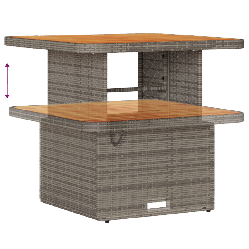 vidaXL Dārza dīvānu komplekts 11 pcs Pelēka Poliūtu rotangpalma