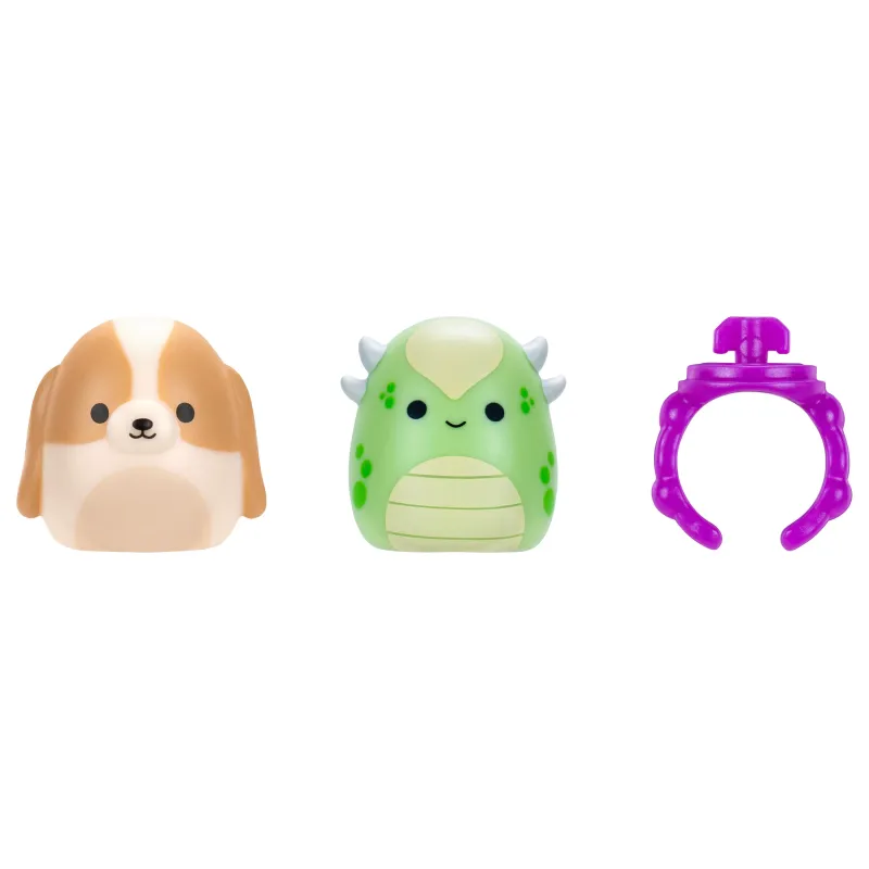 SQUISHMALLOWS SQUISH-A-LONGS figūriņas, 2-paka necaurspīdīgā iepakojumā, 2,5 cm