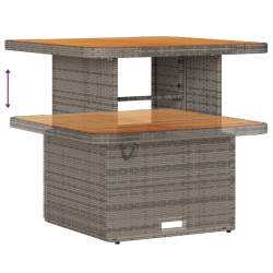 vidaXL Dārza dīvānu komplekts ar spilvenu Pelēka Poliūtu rotangpalma