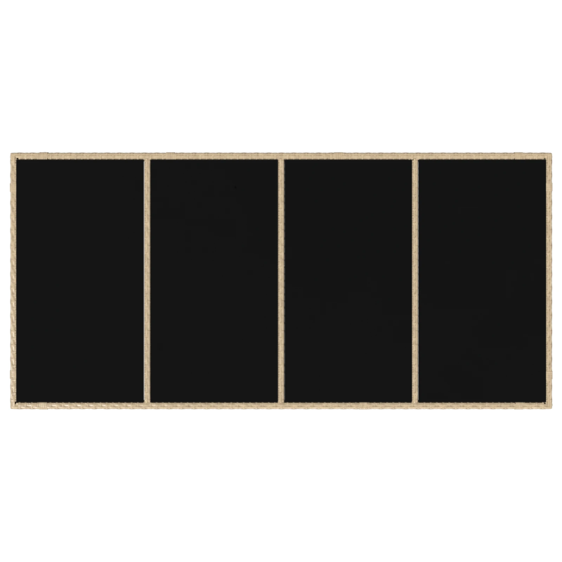 vidaXL Dārza ēdamgalds 9 pcs Bēša poliratāns