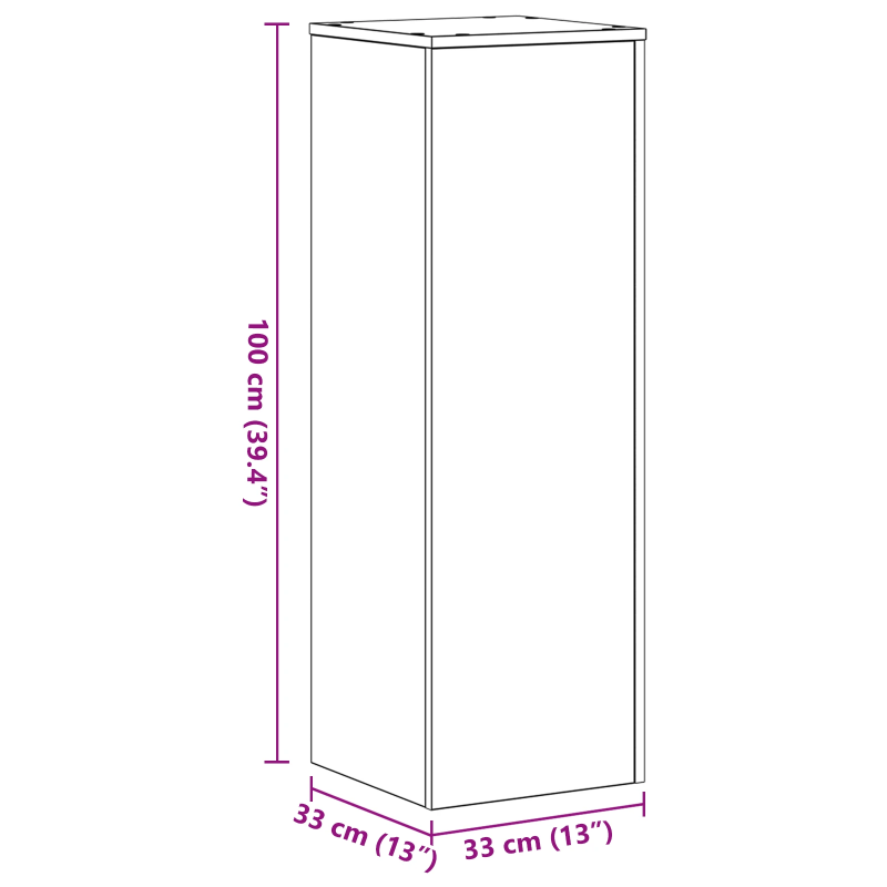vidaXL Augu statīvs 2 pcs Melns ozolkoks 33 x 33 x 100 cm