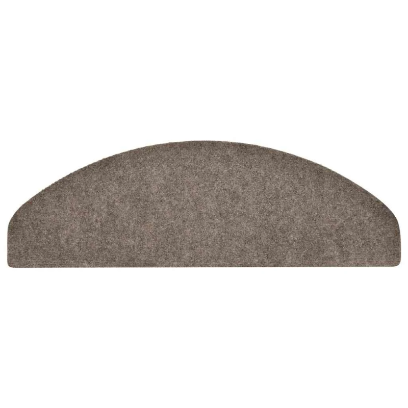 vidaXL kāpņu paklājiņi, pašlīmējoši, 30 gab., 65x21x4 cm, bēši, pusapaļi, lieli