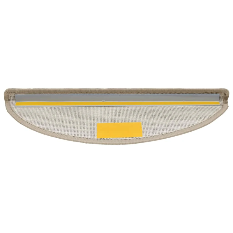 vidaXL kāpņu paklājiņi, 30 gab., 56x17x3 cm, pelēkbrūni, pusapaļi