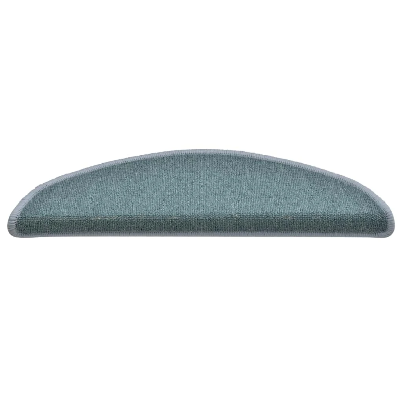 vidaXL kāpņu paklājiņi, 30 gab., 56x17x3 cm, jūras zili, pusapaļi