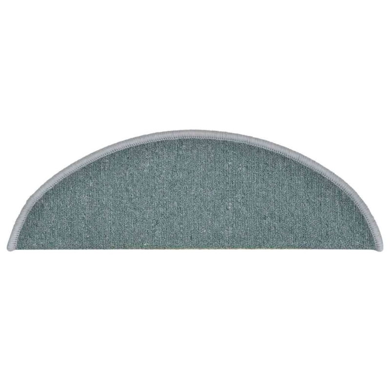 vidaXL kāpņu paklājiņi, 30 gab., 56x17x3 cm, jūras zili, pusapaļi