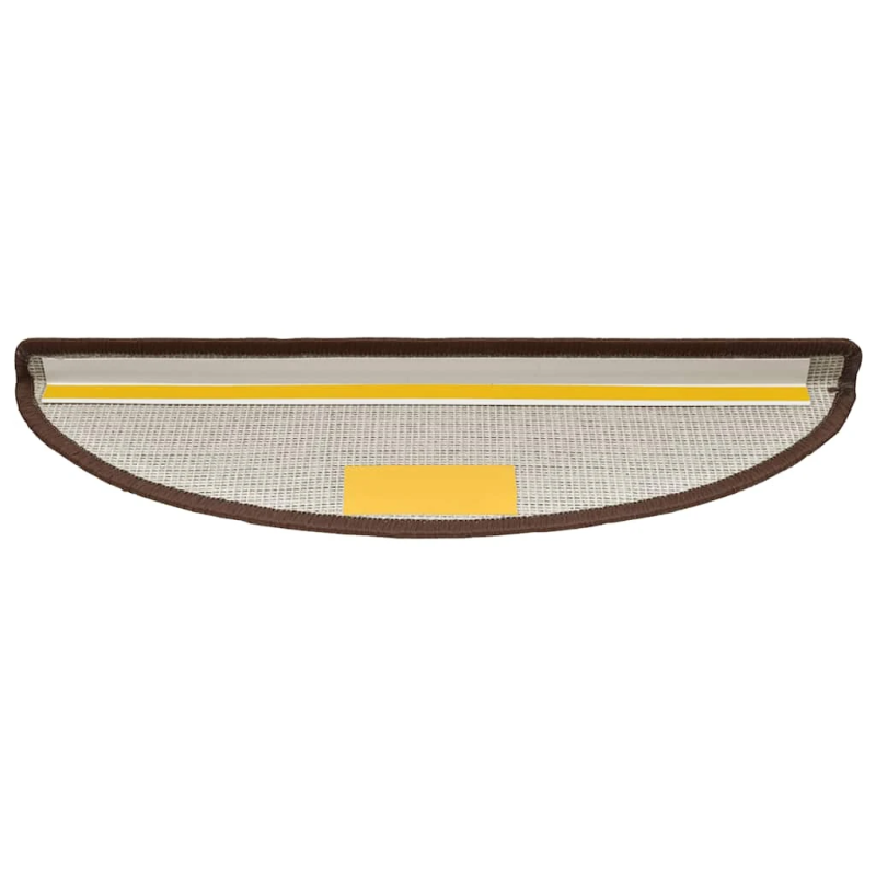 vidaXL kāpņu paklājiņi, 20 gab., 56x17x3 cm, kafijas brūni, pusapaļi