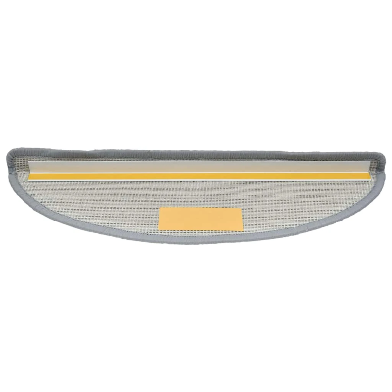 vidaXL kāpņu paklājiņi, 30 gab., 56x17x3 cm, pelēki, pusapaļi