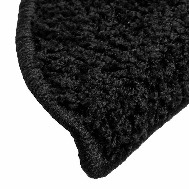 vidaXL kāpņu paklājiņi, 20 gab., 56x17x3 cm, melni, pusapaļi