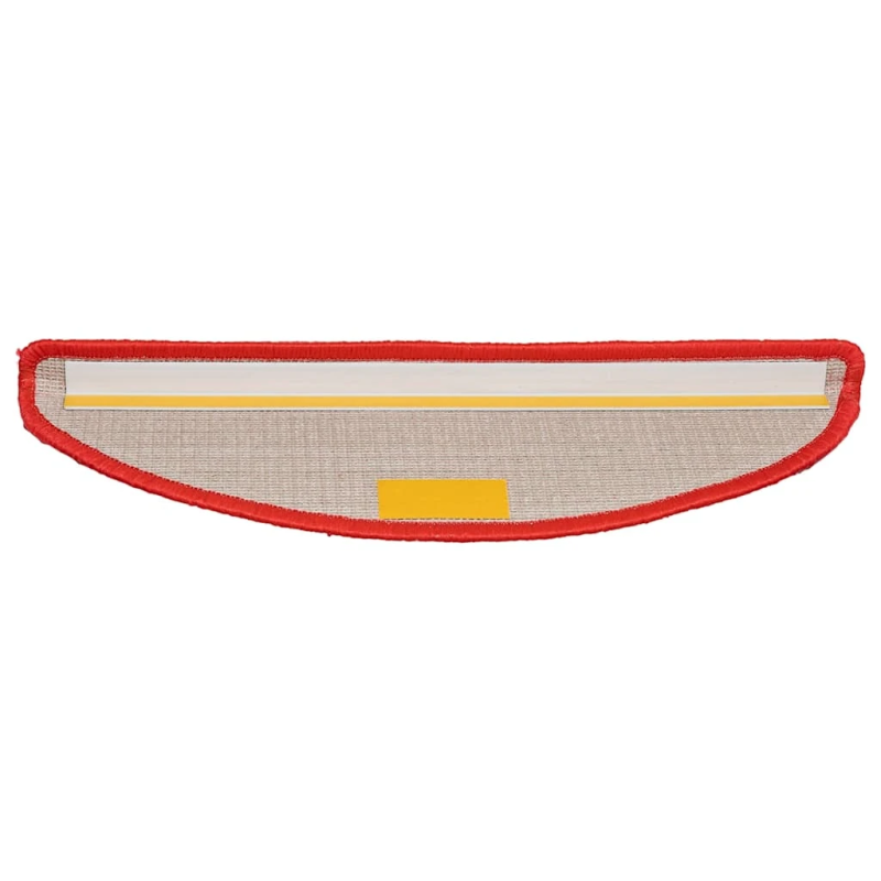 vidaXL kāpņu paklājiņi, 20 gab., 56x17x3 cm, sarkani, pusapaļi