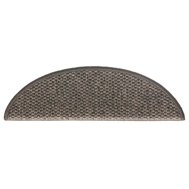 vidaXL kāpņu paklāji, 30 gab., pašlīmējoši, 56x17x3 cm, brūni bēši