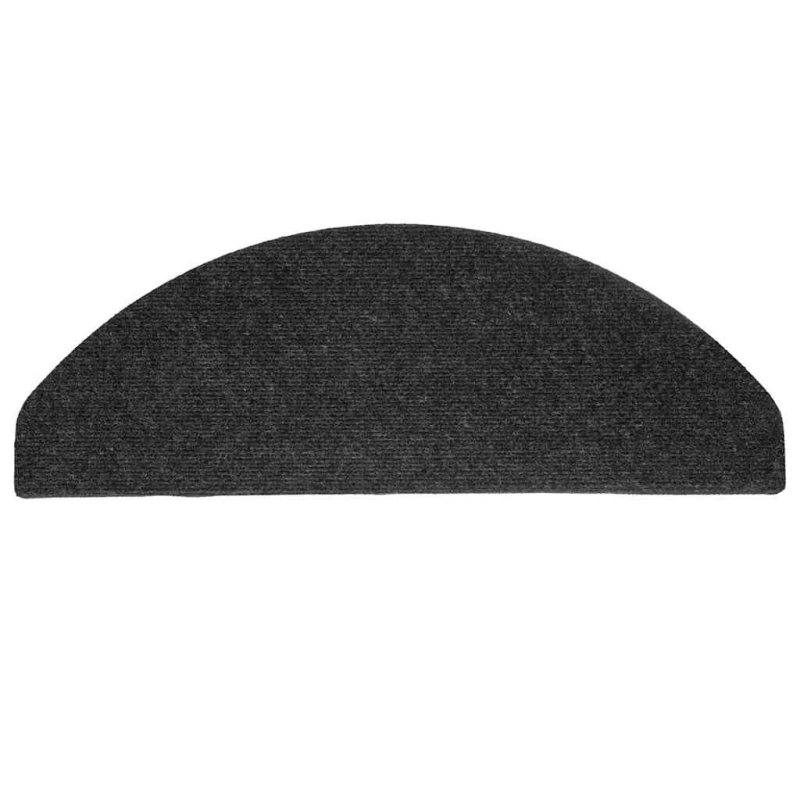 vidaXL kāpņu paklāji, 30 gab., pašlīmējoši, 65x22,5x3,5 cm, melni