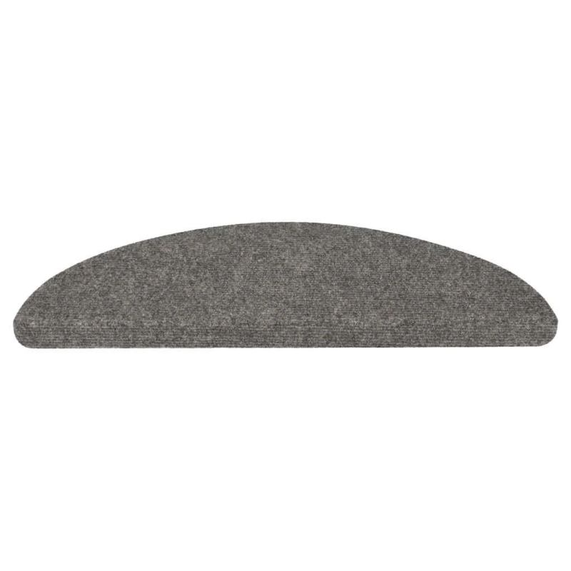 vidaXL kāpņu paklāji, 20 gab., pašlīmējoši, 56x17x3 cm, pelēki