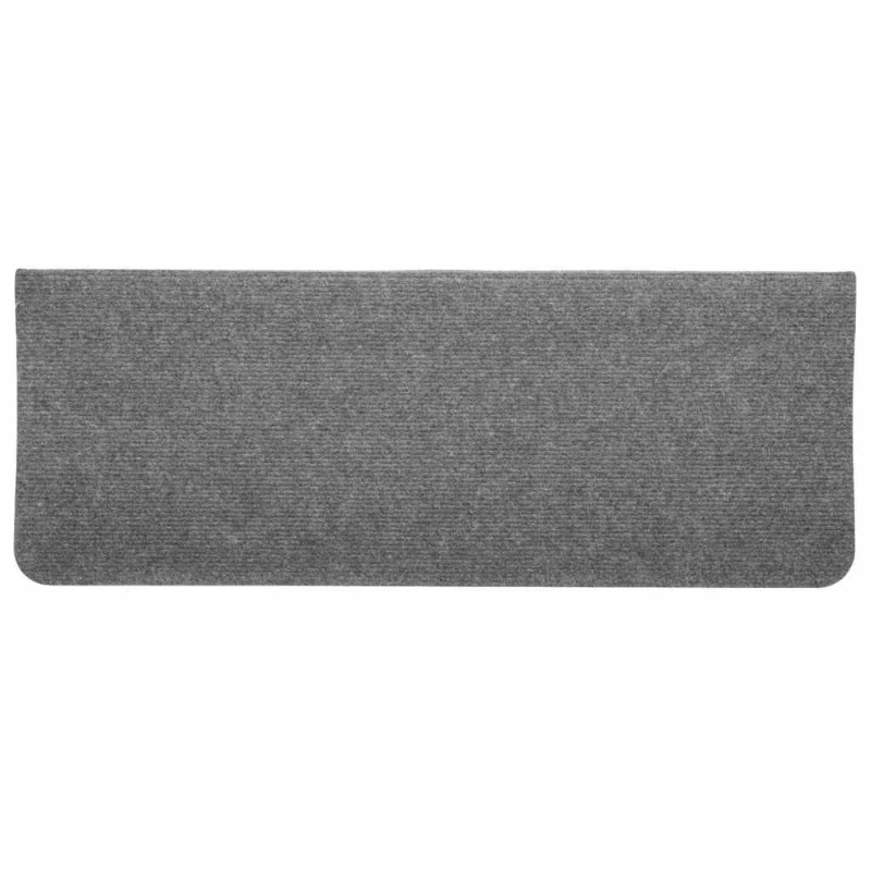 vidaXL kāpņu paklāji, 30 gab., pašlīmējoši, 65x24,5x3,5 cm, pelēki