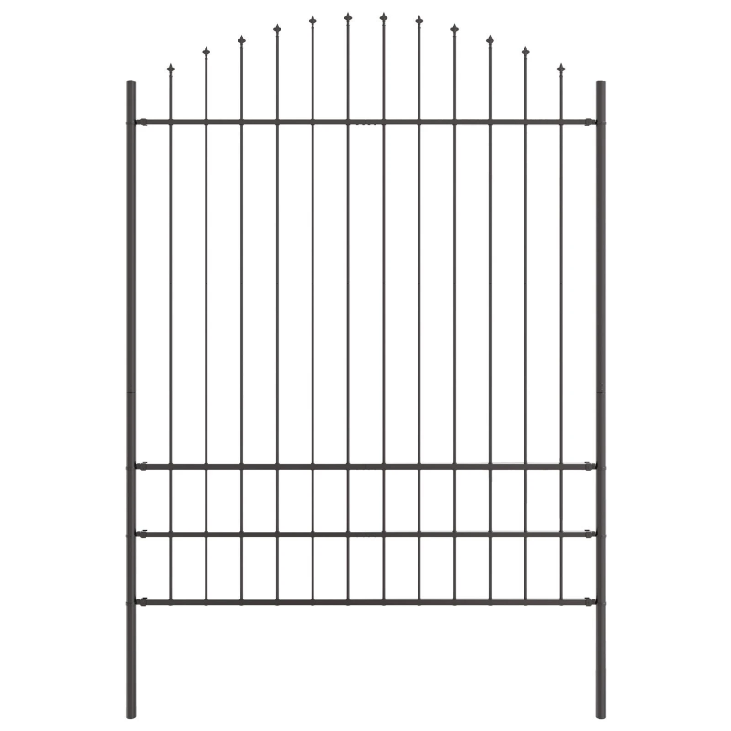 vidaXL Dārza žogs 3 pcs Pelēka 170 x 225 cm