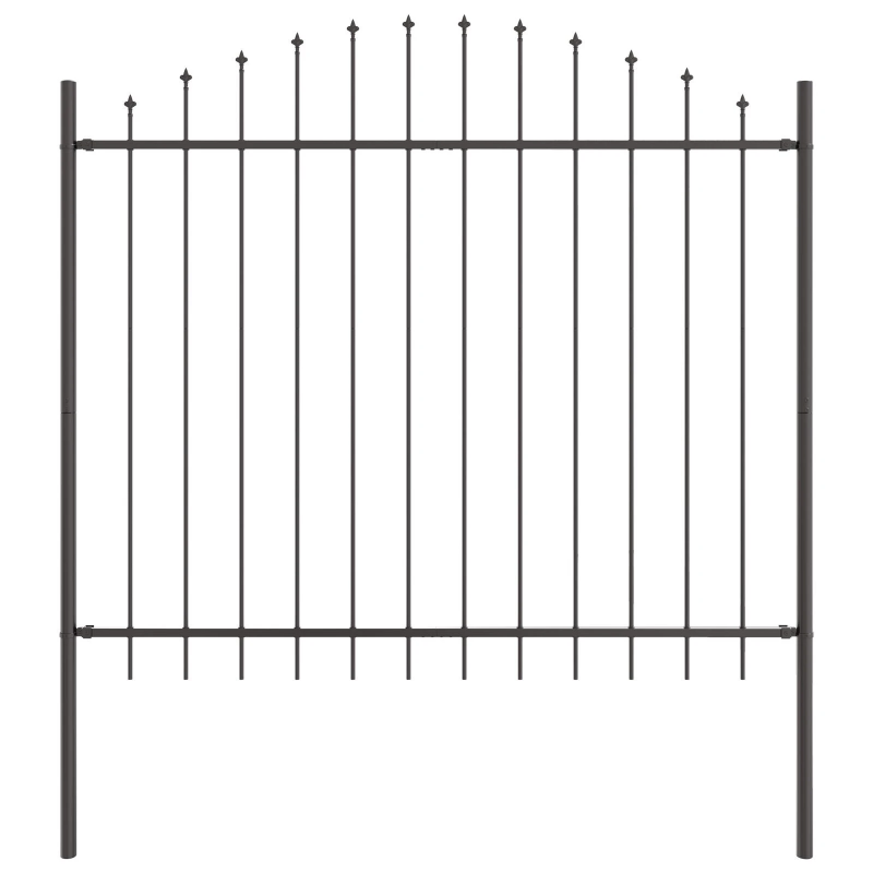 vidaXL Dārza žogs 4 pcs Pelēka 170 x 165 cm