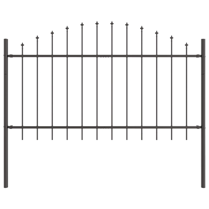 vidaXL Dārza žogs 5 pcs Pelēka 170 x 140 cm