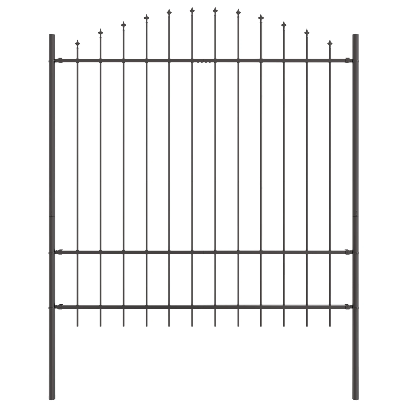 vidaXL Dārza žogs 7 pcs Pelēka 170 x 215 cm