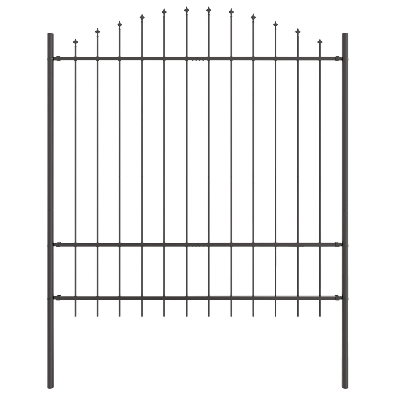 vidaXL Dārza žogs 8 pcs Pelēka 170 x 215 cm