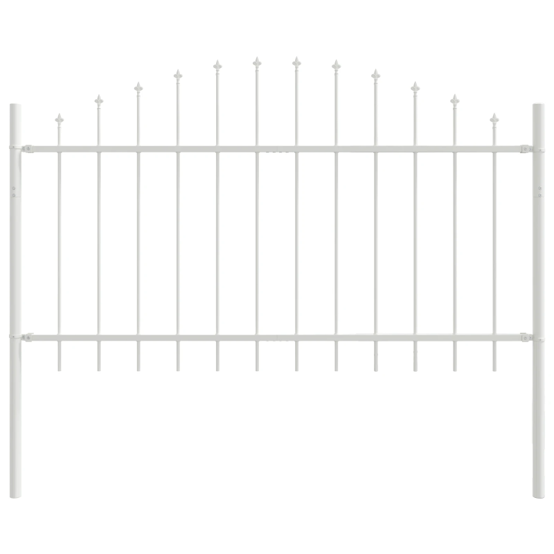 vidaXL Dārza žogs 2 pcs Balts 170 x 140 cm