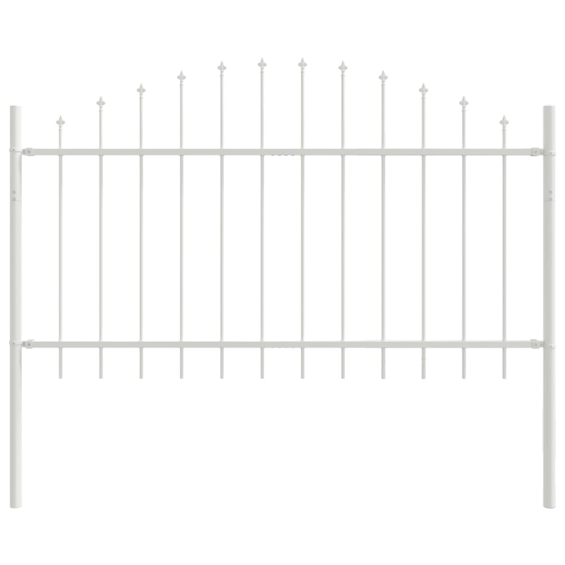 vidaXL Dārza žogs 3 pcs Balts 170 x 140 cm