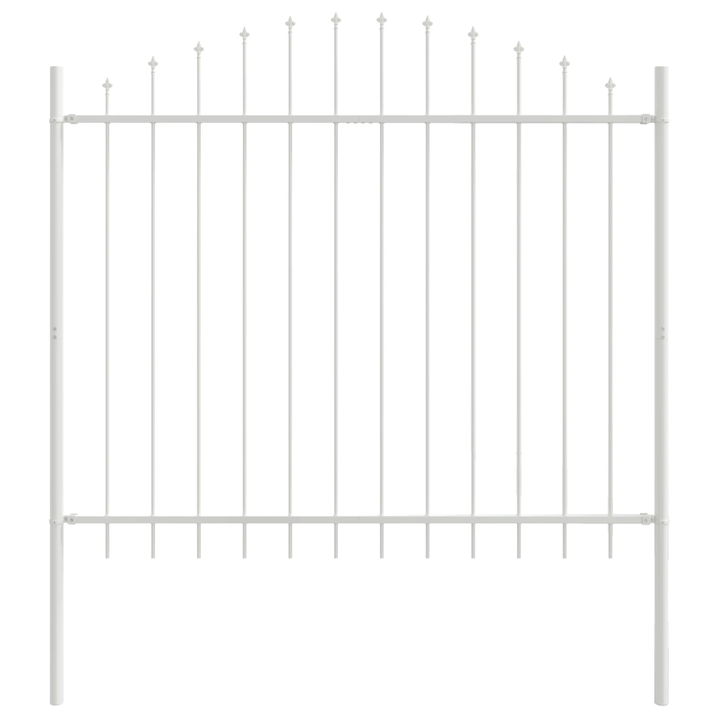 vidaXL Dārza žogs 3 pcs Balts 170 x 165 cm