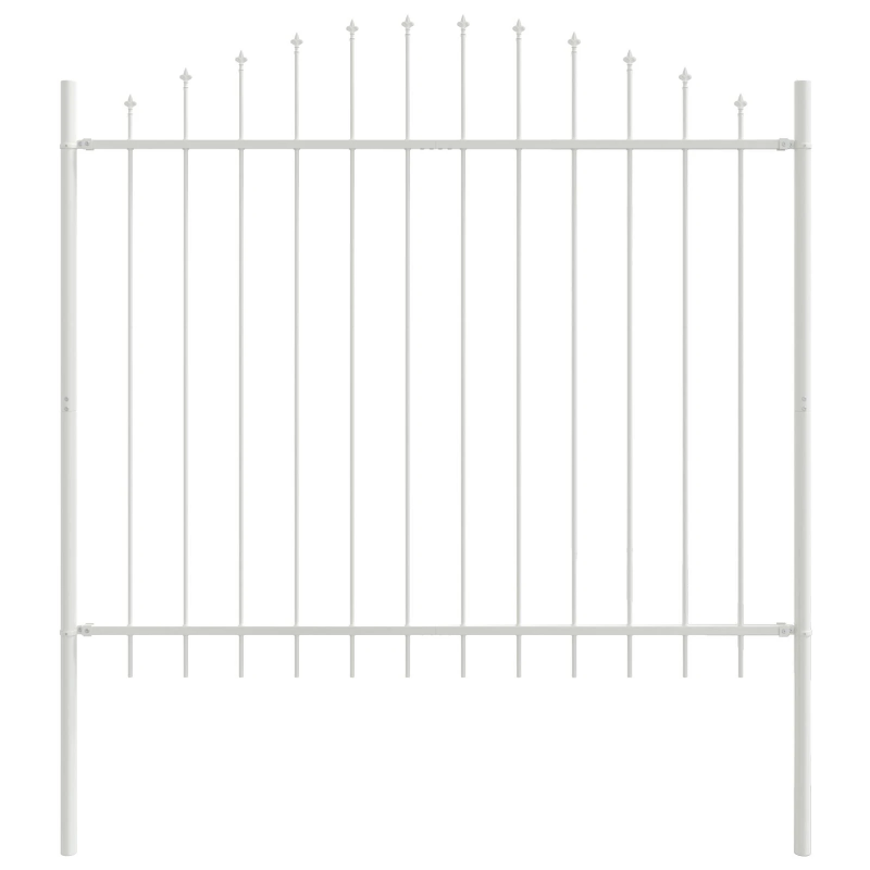 vidaXL Dārza žogs 3 pcs Balts 170 x 190 cm