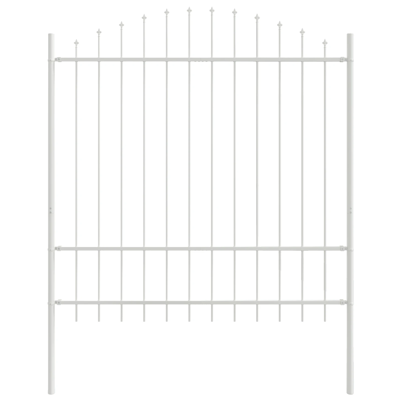 vidaXL Dārza žogs 5 pcs Balts 170 x 215 cm