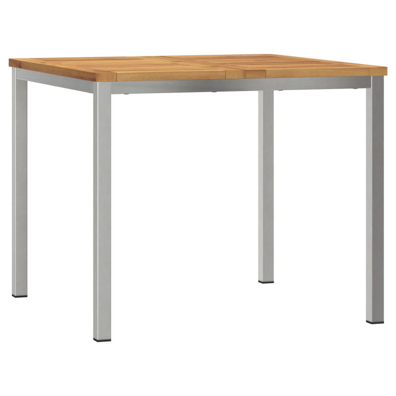 vidaXL Āra ēdamistabas komplekts 5 pcs Brūna Cietā akācijas koks