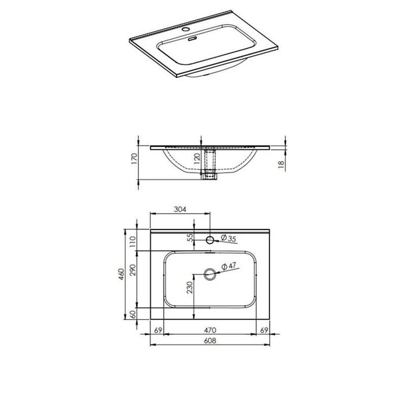 Izlietne skappa 60cm