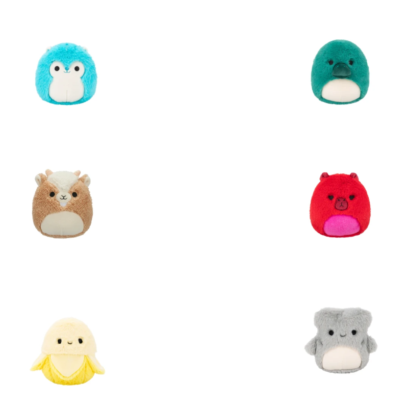 SQUISHMALLOWS W26 Fuzz-A-Mallows Plīša rotaļlieta, 12 cm