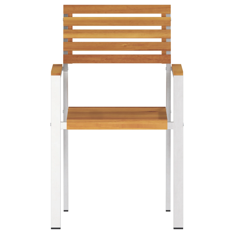 vidaXL Dārza krēsls 8 pcs Eļļa dabīgā Cietā akācijas koks