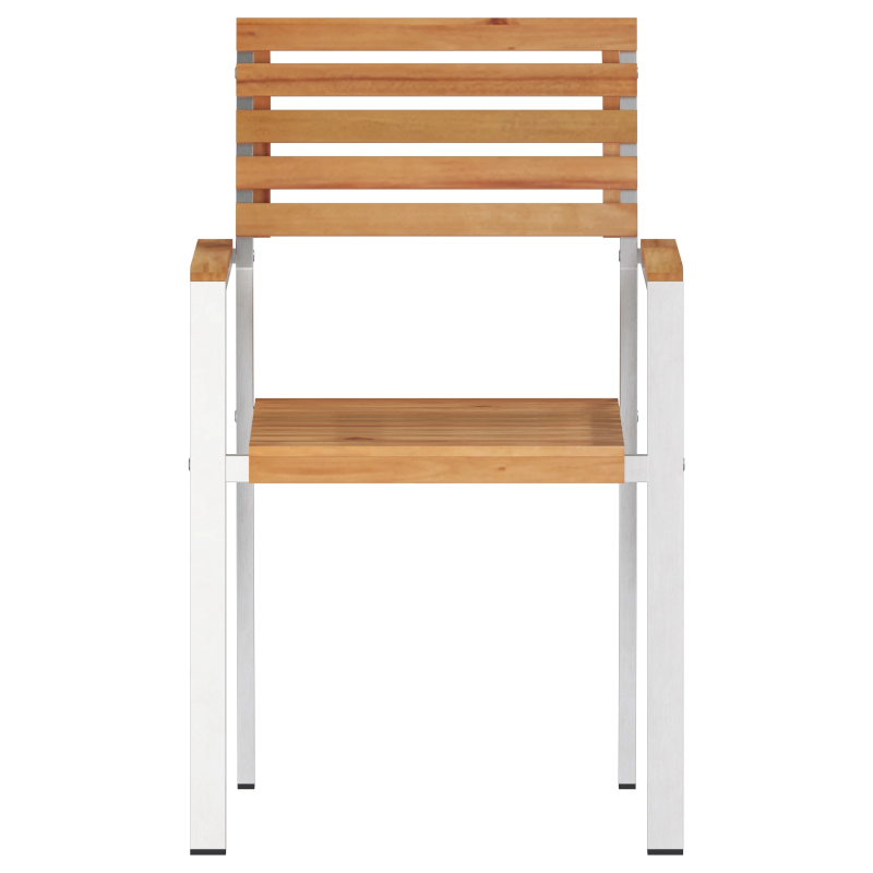 vidaXL Dārza krēsls 6 pcs Eļļa dabīgā Ciets tekša koks