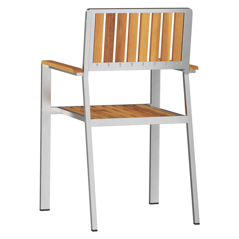 vidaXL Dārza krēsls 6 pcs Brūna 56 x 54,5 x 87 cm Ciets tekša koks